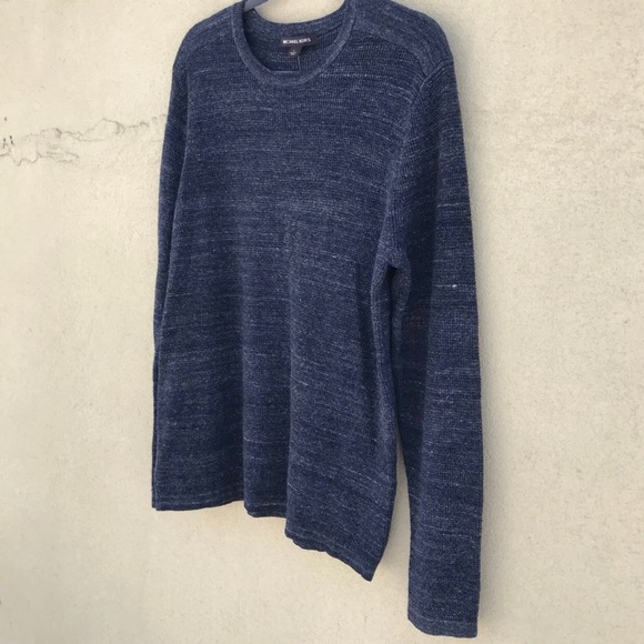 Mens Michael Kors Waffle Knit Crewneck Sweater - Picture 2 of 8